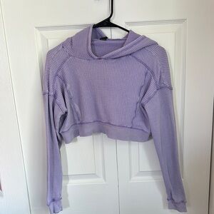 Wild Fable Lilac Cropped Hoddie Sweater